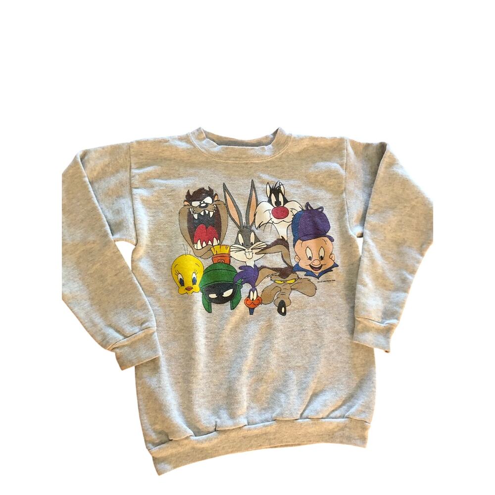 Warner Bros Looney Tunes Tultex kids pullover vintage graphic sweater Size M